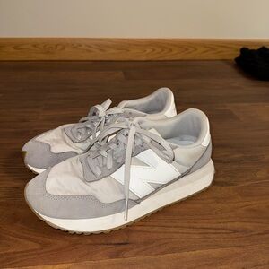 New Balance 237 Gray and White Sneakers